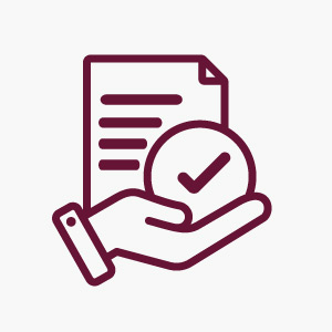 Illustration of a form with a checkmark in front of it